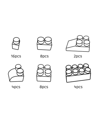 Sunta XXL Building Blocks-42 Extra Large ABS Bricks with Round Edges-Boosts Creativity & Motor Skills-18M+