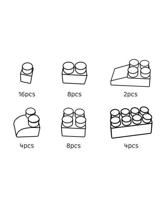 Sunta XXL Building Blocks-42 Extra Large ABS Bricks with Round Edges-Boosts Creativity & Motor Skills-18M+
