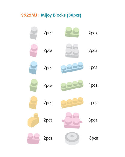 Sunta The Blocks Of Joy Building Blocks-30 Rice Husk Pieces In Portable Box-Boosts Creativity & Motor Skills-18M+