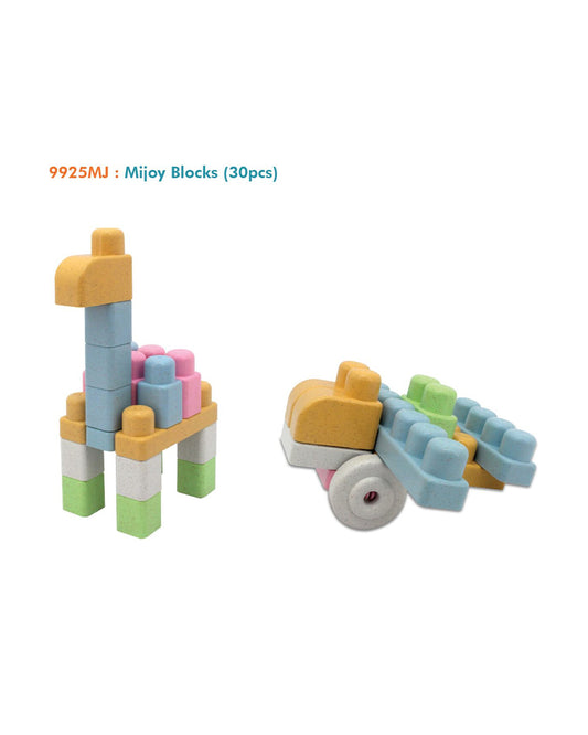 Sunta The Blocks Of Joy Building Blocks-30 Rice Husk Pieces In Portable Box-Boosts Creativity & Motor Skills-18M+