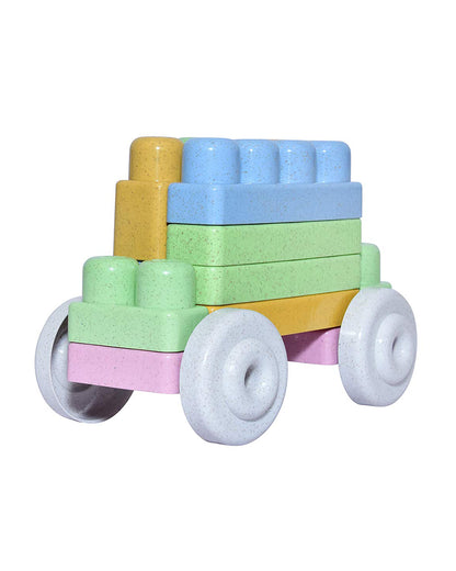 Sunta The Blocks Of Joy Building Blocks-43 Rice Husk Pieces In Portable Box-Boosts Creativity & Motor Skills-18M+