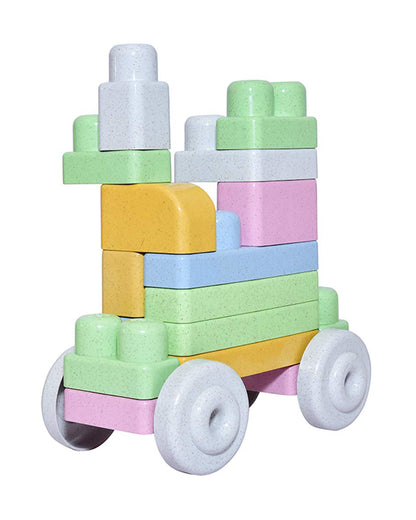Sunta The Blocks Of Joy Building Blocks-63 Rice Husk Pieces In Portable Box-Boosts Creativity & Motor Skills-18M+
