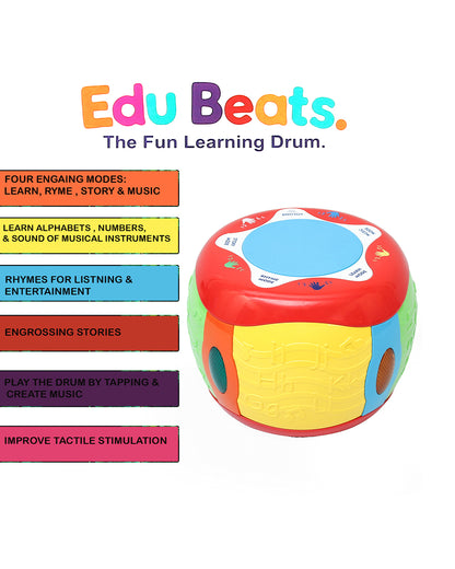 Innovador Edu Beats-Musical Toy-Fun Learning Drum With Learn Rhyme & Music Modes-12M+
