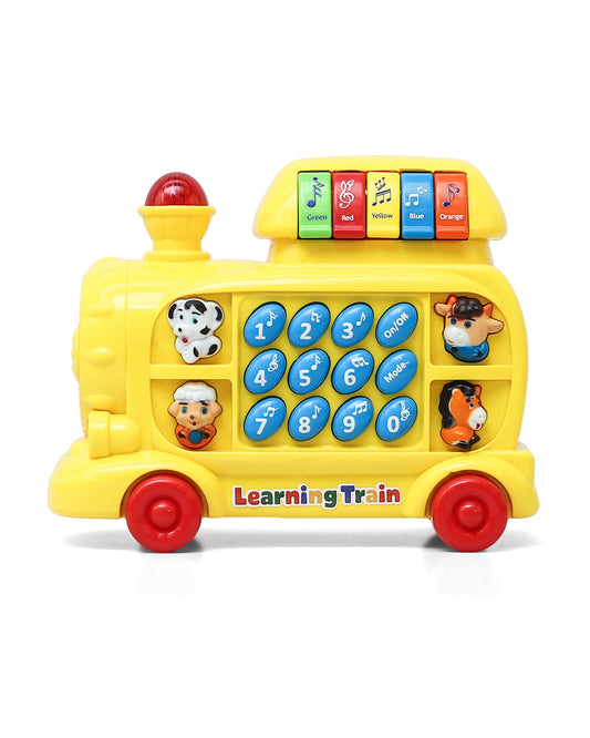 Innovador Learning Train-Musical Toy-Assorted-Light Up Sound Buttons-Interactive Educational Pull Along Train-12M+