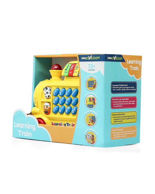Innovador Learning Train-Musical Toy-Assorted-Light Up Sound Buttons-Interactive Educational Pull Along Train-12M+