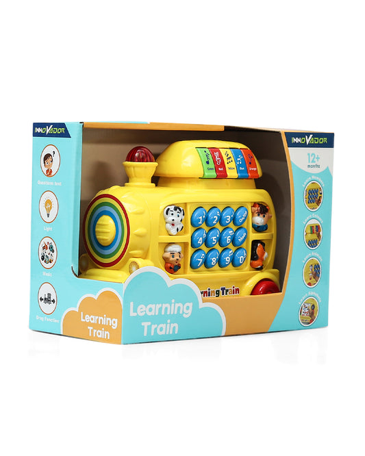 Innovador Learning Train-Musical Toy-Assorted-Light Up Sound Buttons-Interactive Educational Pull Along Train-12M+