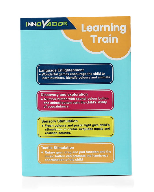 Innovador Learning Train-Musical Toy-Assorted-Light Up Sound Buttons-Interactive Educational Pull Along Train-12M+