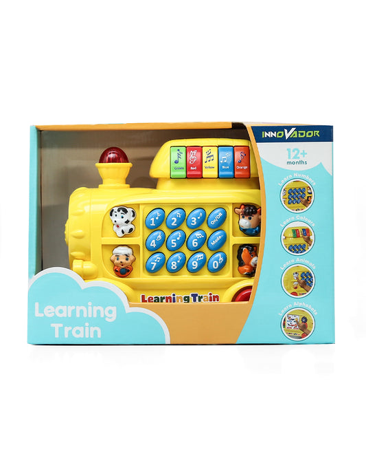 Innovador Learning Train-Musical Toy-Assorted-Light Up Sound Buttons-Interactive Educational Pull Along Train-12M+