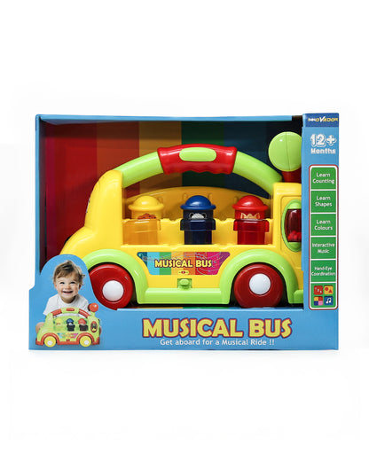 Innovador Musical Bus Toy-Assorted-Pop Up Animal Characters & Musical Sound Modes-Hammer Tap Cause And Effect Play-12M+