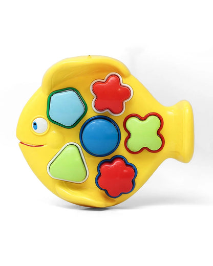 Innovador Fish Themed Shape Sorter With Rattle Hammer-Enhances Fine Motor Skills-12M+