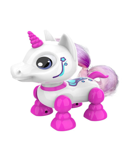 Silverlit YCOO Unicorn Robo Heads Up-Musical Toy-Touch Activated Interactive Robot With Sound & LED-36M+