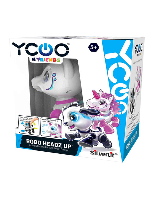 Silverlit YCOO Unicorn Robo Heads Up-Musical Toy-Touch Activated Interactive Robot With Sound & LED-36M+