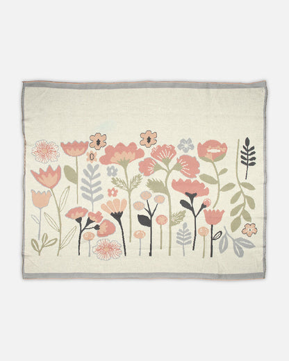 Bambini-Flower-Garden-Baby-Blanket-Cotton-Blue-For-Infants