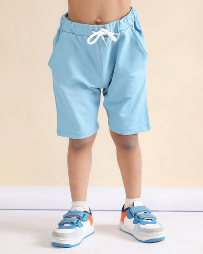 Polka Tots Multicolor T-shirt & Shorts Set-Tie Dye Print-Cotton-For Infants