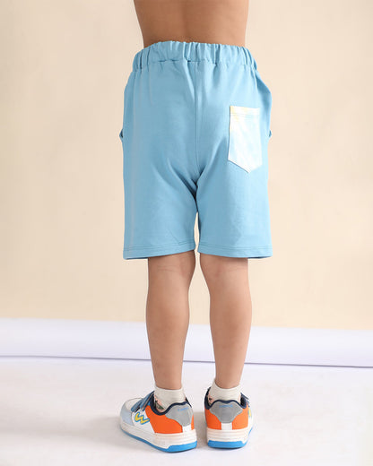 Polka Tots Multicolor T-shirt & Shorts Set-Tie Dye Print-Cotton-For Infants
