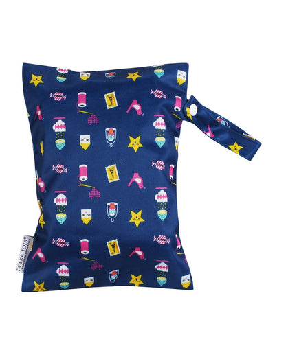 Polka Tots Waterproof & Reusable Baby Wet Bag-With Zipper-Mix