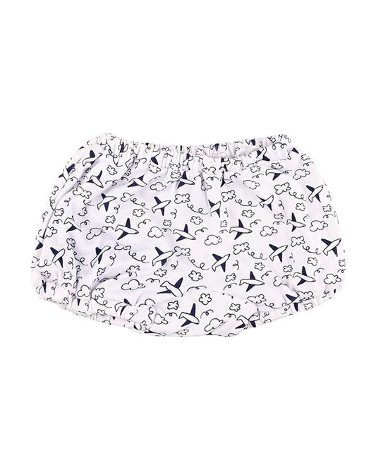 nuluv Navy Blue & White Bloomers-Printed-Cotton-Pack of 2-For Infants