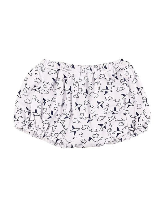 nuluv Navy Blue & White Bloomers-Printed-Cotton-Pack of 2-For Infants
