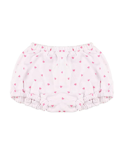 nuluv Peach Pink & White Bloomers-Printed-Cotton-Pack of 2-For Infants
