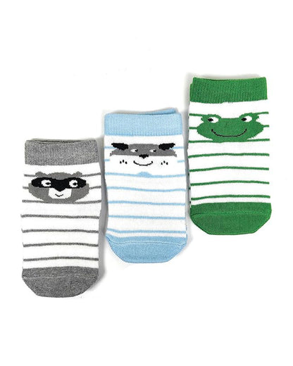 nuluv White & Multicolor Socks-Printed-Cotton-Pack of 3-For Infants