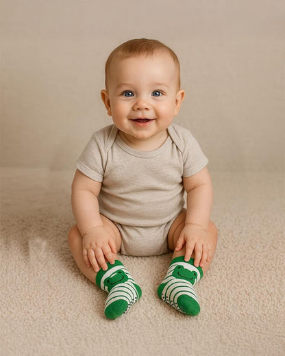 nuluv White & Multicolor Socks-Printed-Cotton-Pack of 3-For Infants