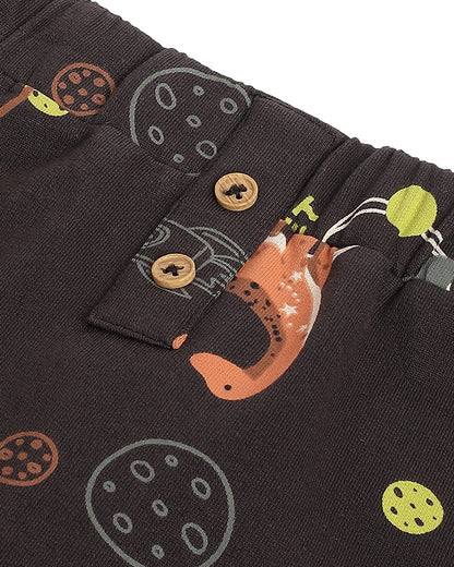 Chicco Olive Joggers-Printed-Cotton-For Infants