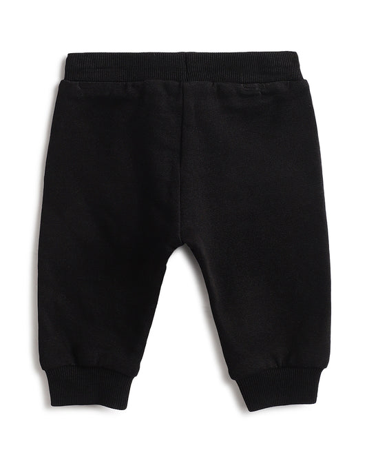 Chicco Peach Sweatshirt & Jogger Set-Space Print-Cotton-For Infants