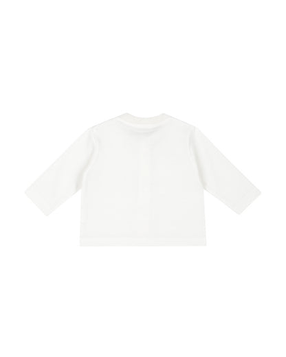 Chicco White T-shirt-Ship-Printed-Cotton-For Infants