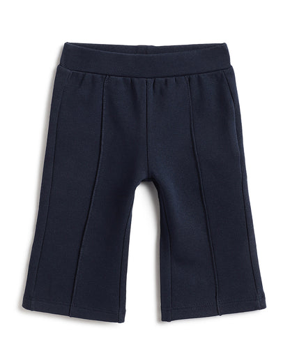 Chicco Pink Sweatshirt & Navy Blue Trouser Set-Glitter Print-Cotton-For Infants