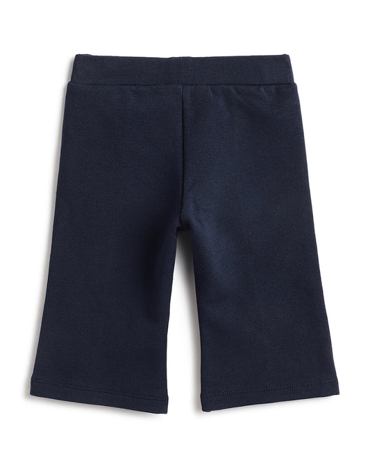 Chicco Pink Sweatshirt & Navy Blue Trouser Set-Glitter Print-Cotton-For Infants