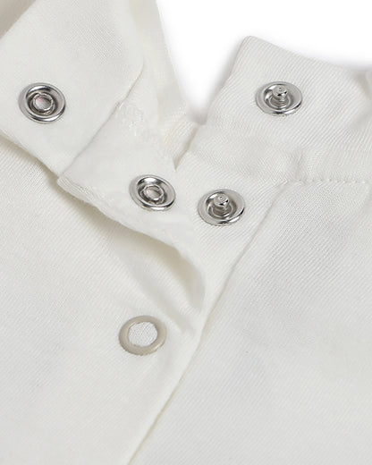 Chicco White T-shirt-Graphic Print-Cotton-For Infants