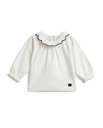 Chicco White Top-Solid-Cotton-For Infants