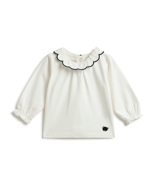 Chicco White Top-Solid-Cotton-For Infants