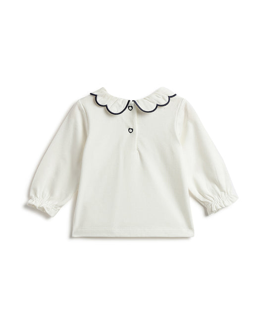 Chicco White Top-Solid-Cotton-For Infants