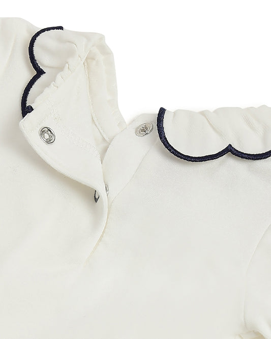 Chicco White Top-Solid-Cotton-For Infants