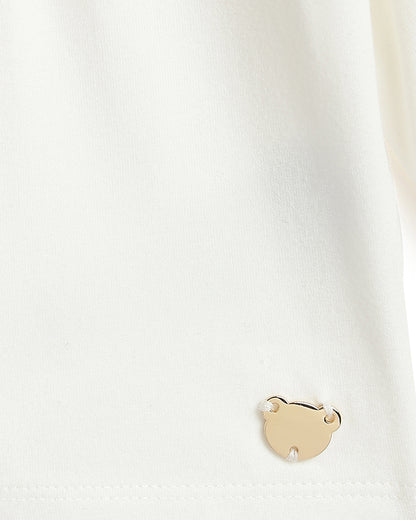 Chicco White Top-Solid-Cotton-For Infants