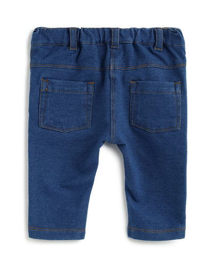 Chicco Blue Jeans-Flower Embroidered-Cotton-For Infants