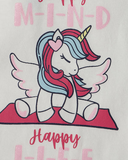 Chicco Pastel Pink Top-Printed-Cotton-For Infants