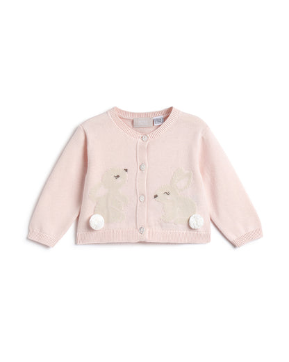Chicco Pink Cardigan-Embroidered-Cotton-For Infants