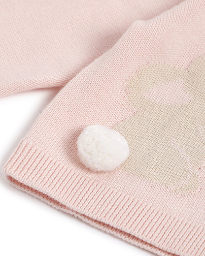 Chicco Pink Cardigan-Embroidered-Cotton-For Infants