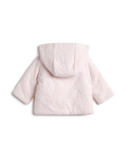 Chicco Pink Hooded Cardigan-Solid-Cotton-For Infants