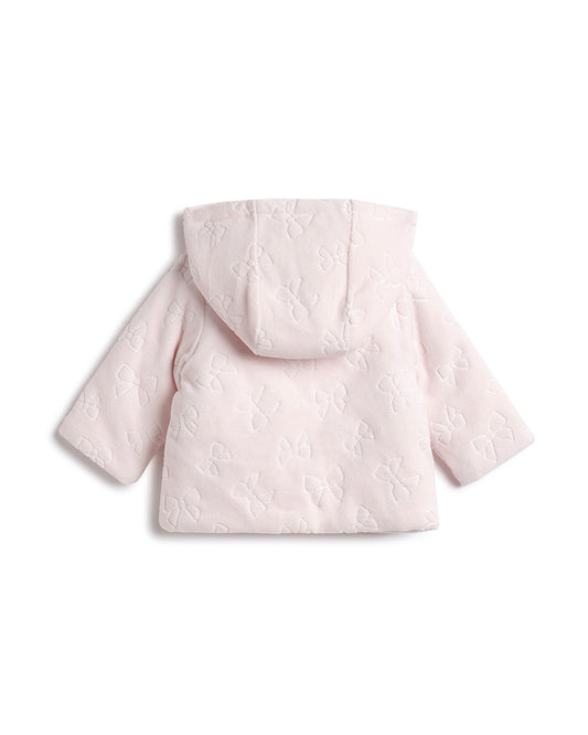 Chicco Pink Hooded Cardigan-Solid-Cotton-For Infants