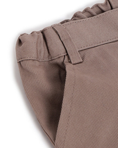 Chicco Tan Trouser-Solid-Cotton Elastane-For Infants