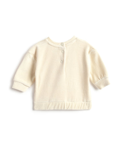 Chicco Pastel Pink & Mustard Top & Jogger Set-Printed-Cotton Polyester-For Infants