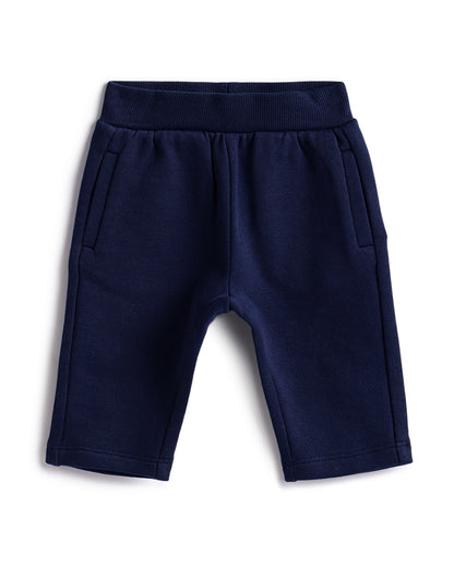 Chicco Blue Sweatshirt & Jogger Set-Striped-Cotton-For Infants