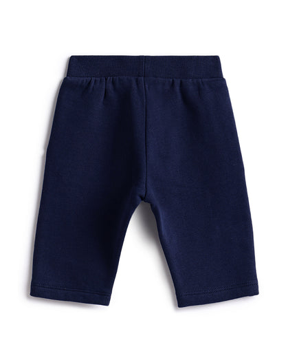 Chicco Blue Sweatshirt & Jogger Set-Striped-Cotton-For Infants