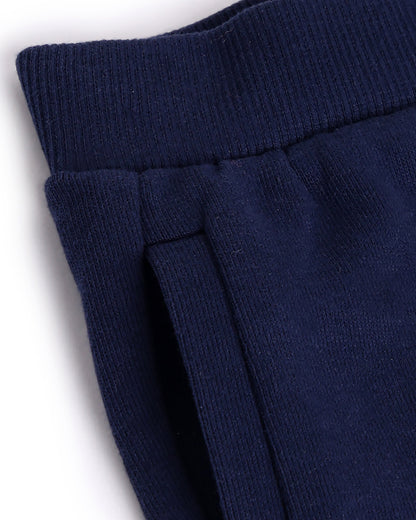 Chicco Blue Sweatshirt & Jogger Set-Striped-Cotton-For Infants