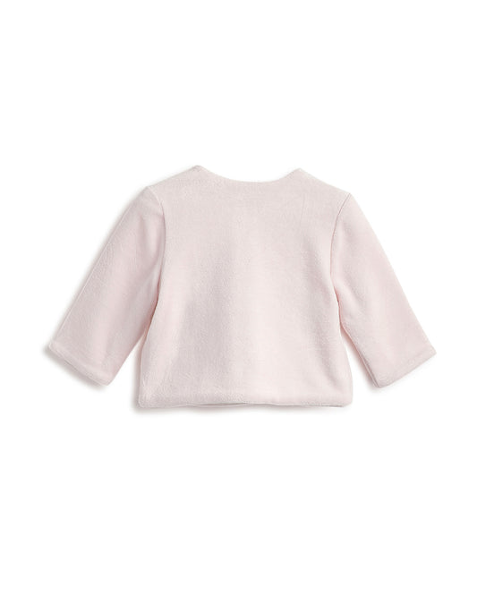 Chicco Pastel Pink Reversible Cardigan-Printed-Cotton Polyester-For Infants