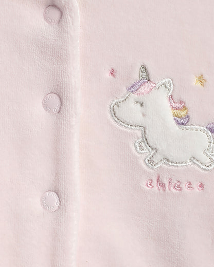 Chicco Pastel Pink Reversible Cardigan-Printed-Cotton Polyester-For Infants