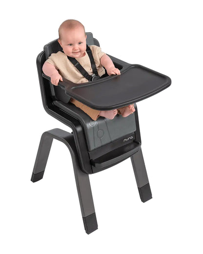 Nuna Zaaz Baby High Chair-Air Foam Cushion-Height Adjustable-Easily Removable Tray, Arm Bar & Footrest-For 6M+ (Upto 100Kg)-Oak
